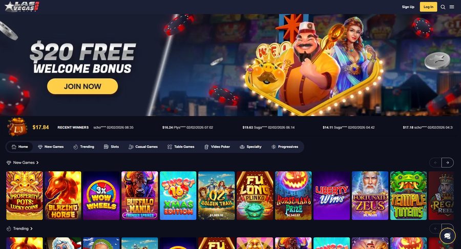 Tela do Vegas Casino Online, testada pela nossa equipe